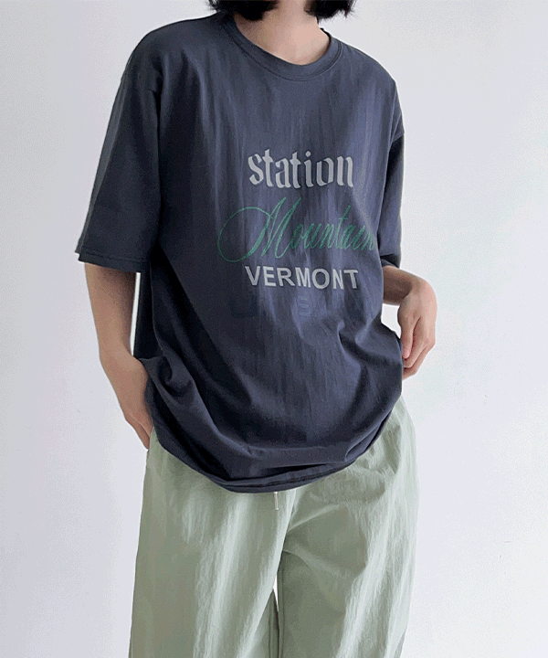 [UNISEX]마운틴 하프 슬리브 티셔츠